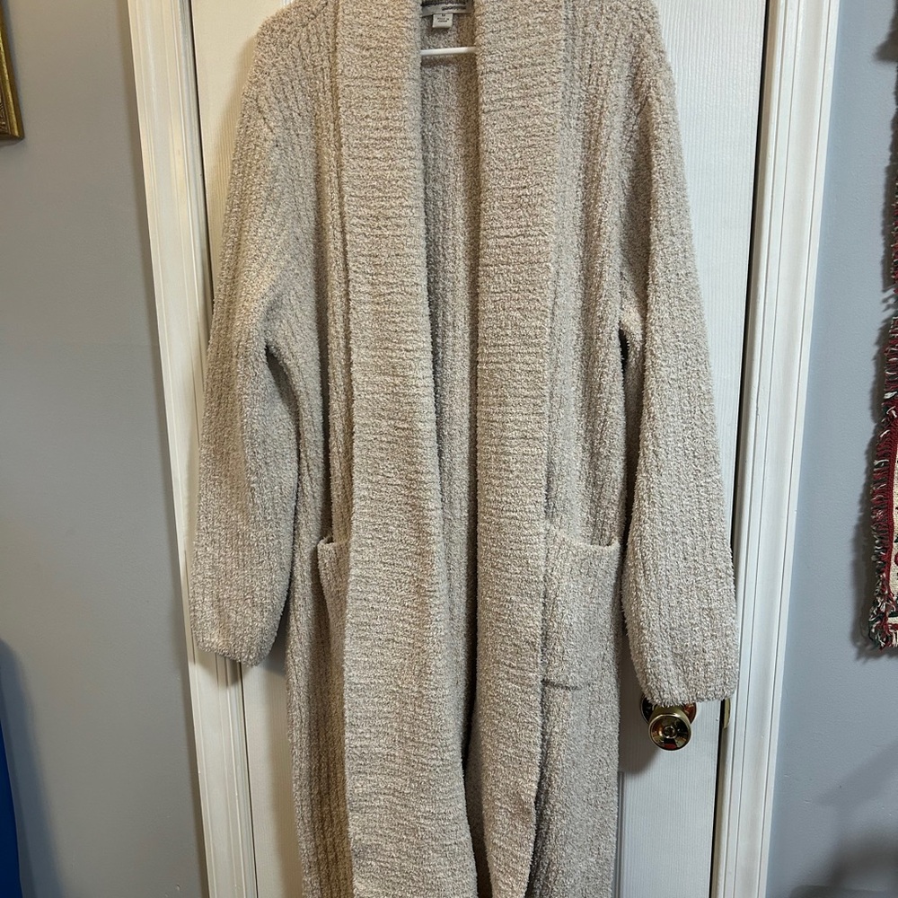 NWOT Barefoot Dreams CozyChic Lite Cream Cardigan, size medium